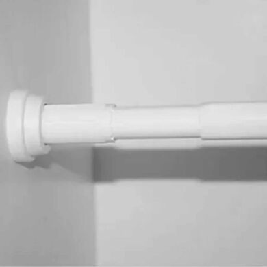 Barra Cortina de Baño Extensible 0,7 a 1,2mts Blanco