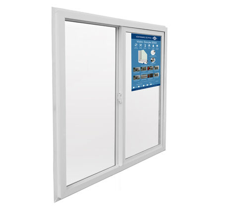 Ventana PVC Vidrio Simple Corredera Advance 100x100cm Blanco image number null