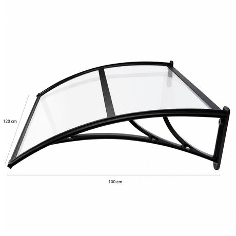 Alero Ultra Policarbonato Compacto Curvo Transparente 1,0x1,2mts image number null