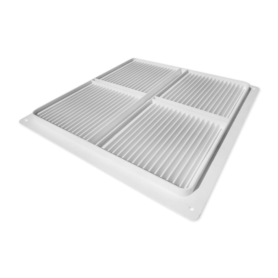 Celosía Ventilación 30x30cm c/Pestaña Blanco image number null