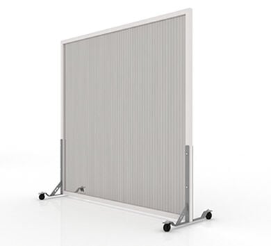 Biombo Premium 2,1x2,0mts Con Ruedas y Marco Gris