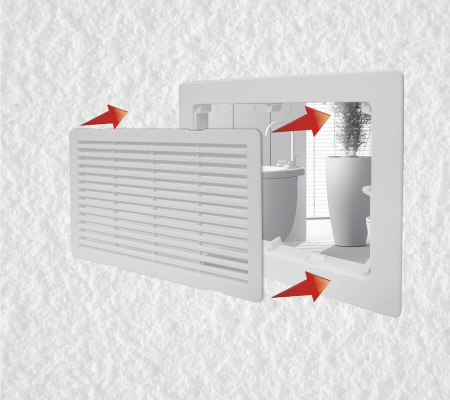 Celosía Ventilación 30x30cm Nova Clip Blanco image number null