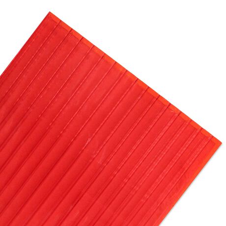 Policarbonato Alveolar 6mm 2 Caras UV Rojo 2,1x5,8mts image number null