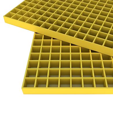 Parrilla FRP 38x38x38mm Amarillo 4x1mts
