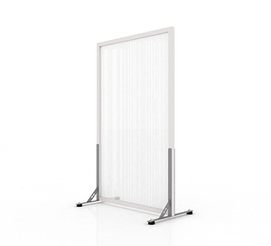 Biombo Premium 1,05x2,0mts Con Topes y Marco Transparente image number null