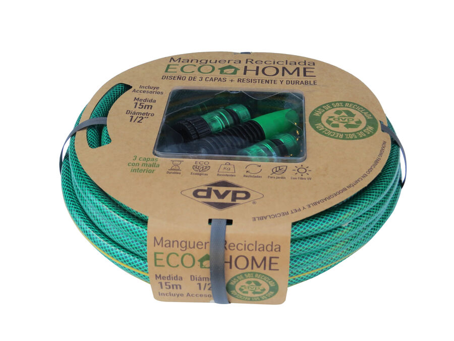 Manguera de Riego 1/2" Malla Eco Green con Kit Verde Oscuro 15mts image number null