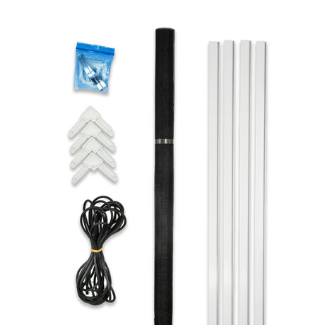 Mosquitero para Ventanas 100x100cms Kit Ajustable Blanco image number null