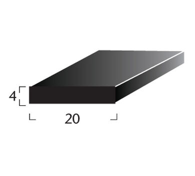 Taco de Apoyo Termopanel 20x4mm Negro 100mts