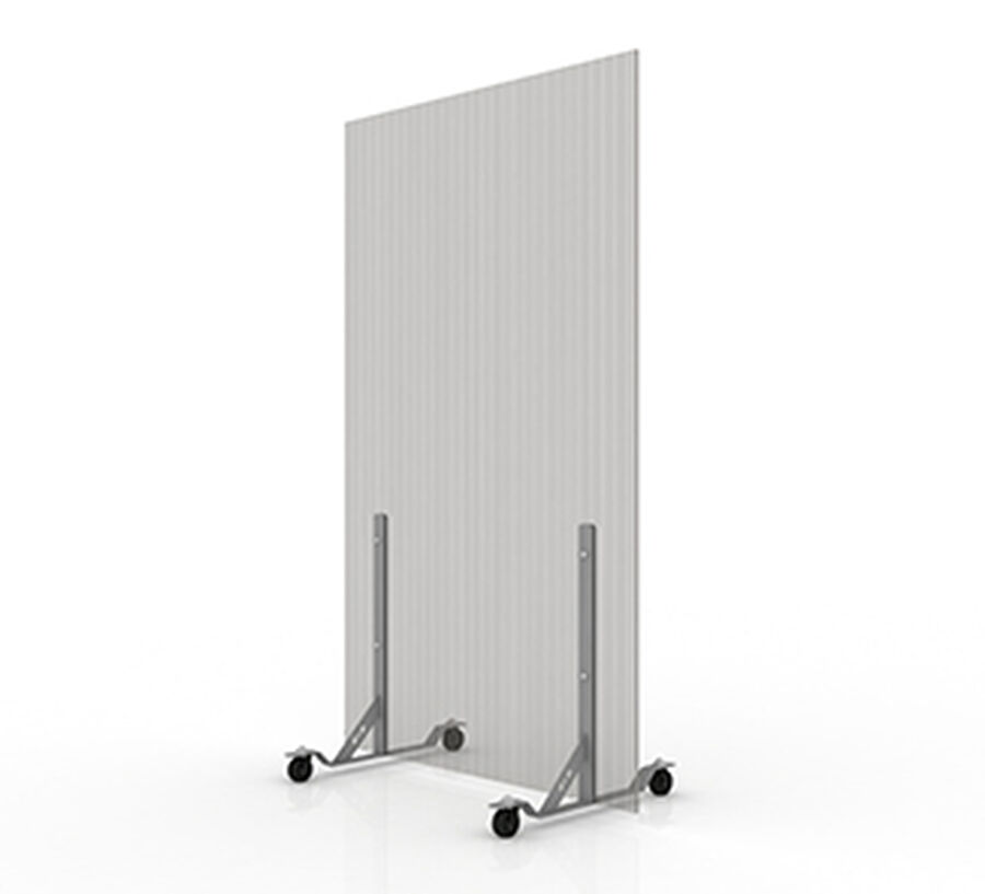 Biombo Premium 1,05x2,0mts Con Ruedas Gris image number null