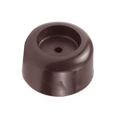 Tope de Puerta Redondo 40mm Plástico Café 60 un