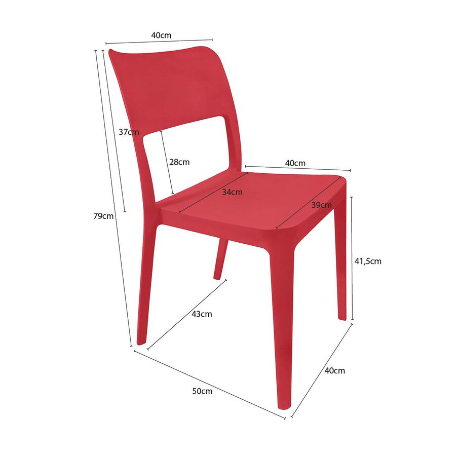 Silla Minimal Roja image number null