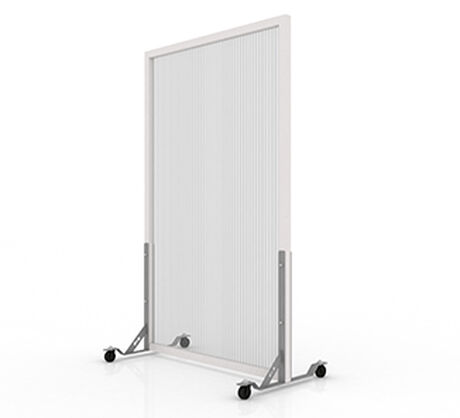 Biombo Premium 1,05x2,0mts Con Ruedas y Marco Transparente image number null