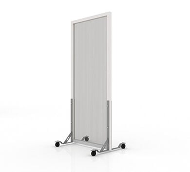 Biombo Premium 0,7x2,0mts Con Ruedas y Marco Gris