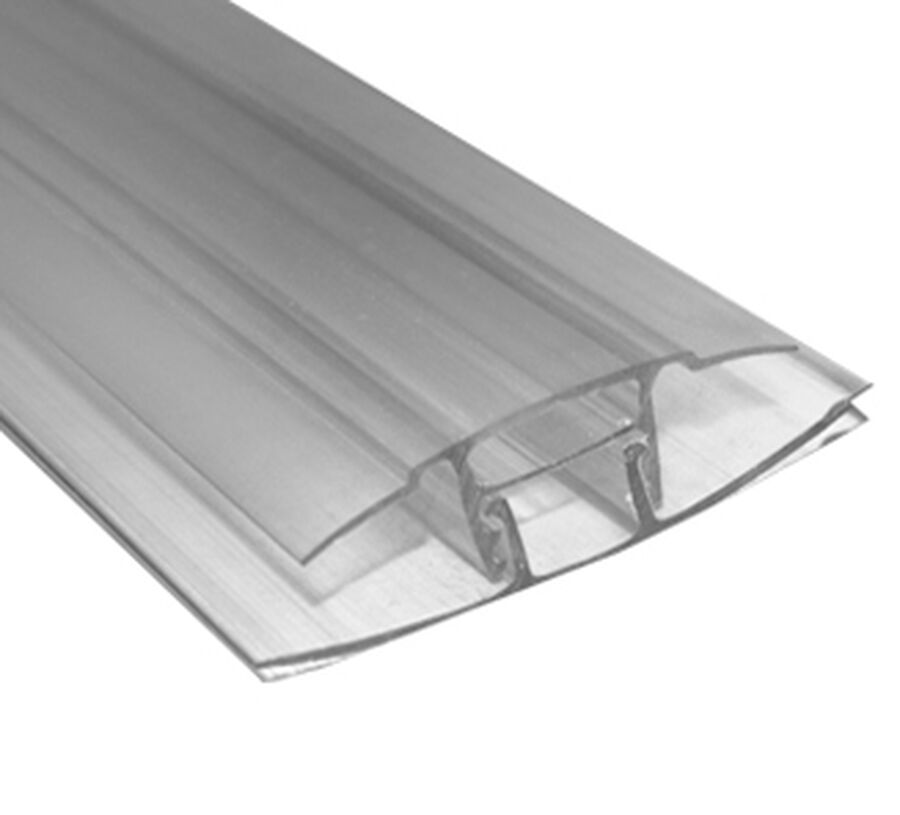 Perfil H Clip para Planchas de 16mm Transparente 11,6mts image number null
