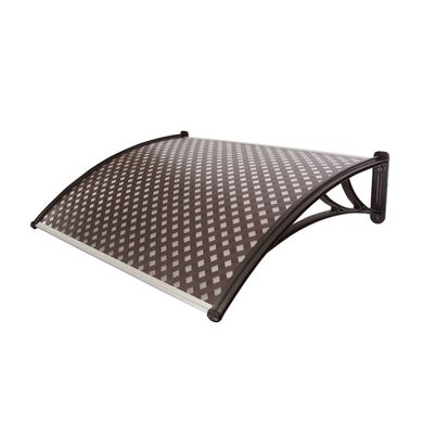 Alero Policarbonato Curvo Treillage Café 1,0x1,2mts