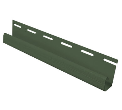 Perfil J Siding PVC 1/2' Rígido Verde Oscuro 3,8mts