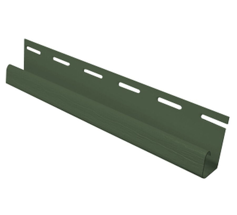 Perfil J Siding PVC 1/2' Rígido Verde Oscuro 3,8mts image number null
