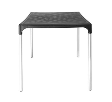 Mesa Plástica ONE 75x70x70cm Patas Metálicas Negro