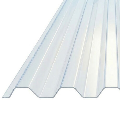Policarbonato Corrugado Greca 0,5mm Transparente 0,81x2mts image number null