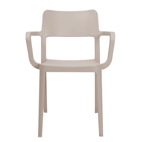 Silla Minimal con Apoya Brazos Taupe image number null