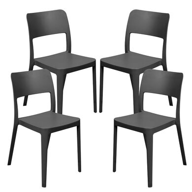 Pack Silla Minimal 4 un Negra