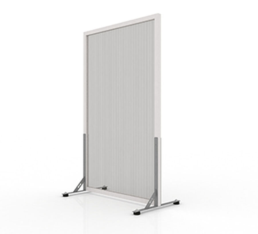 Biombo Premium 1,05x2,0mts Con Topes y Marco Gris image number null