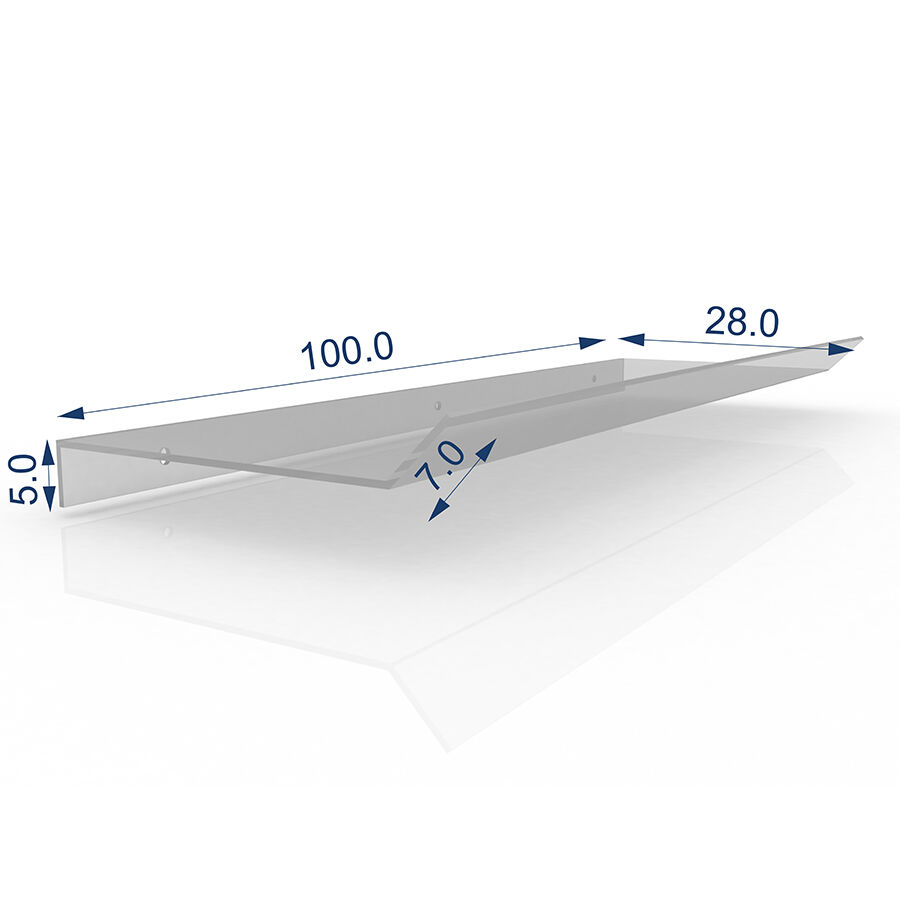 Deflector Viento De Aire Acondicionado 28cm x 1Mt image number null