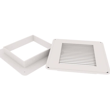 Ventilación Muro Siding PVC 6"x6" Blanco image number null