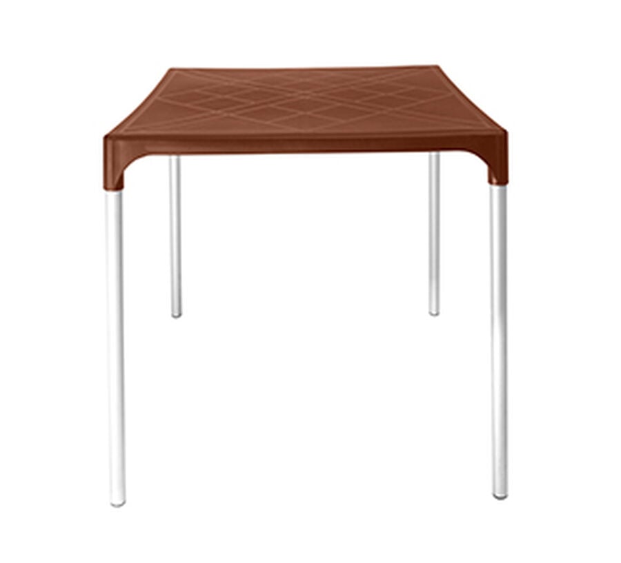 Mesa Plástica ONE 75x70x70cm Patas Metálicas Café image number null