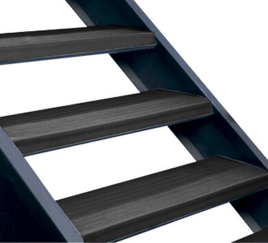 Grada Escalera Clásica 0,5x3,0mts Negro