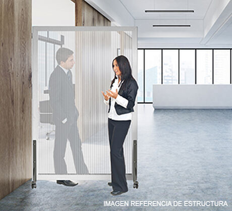 Biombo Premium 0,7x2,0mts Con Ruedas y Marco Transparente image number null