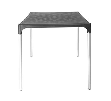 Mesa Plástica ONE 75x70x70cm Patas Metálicas Gris