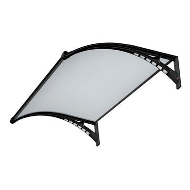 ALERO POLICARBONATO CURVO TRANSPARENTE 1,0X1,2MTS CON LUZ LED