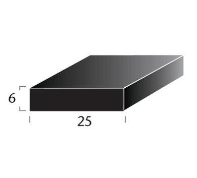 Taco de Apoyo Termopanel 25x6mm Negro 100mts