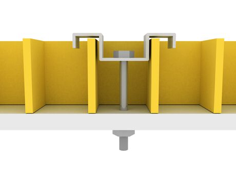 Fijación Parrilla FRP Tipo M Metálica 19x19mm image number null