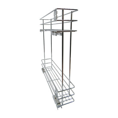Especiero Extraíble 15cm 2 Bandejas Cromadas Gris