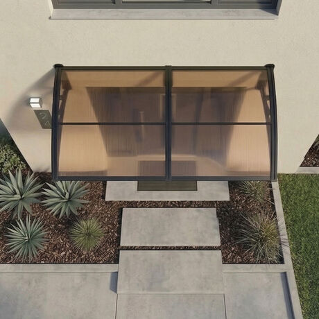 Alero Ultra Policarbonato Curvo Bronce 0,7x1,2mts image number null