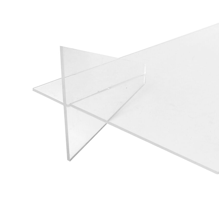 Separador Acrílico 120x58cm 4mm sin Abertura Soporte Triangular image number null
