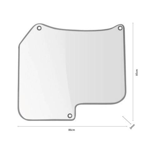 Escudo Asiento Bus 86x85cm 1mm Transparente image number null