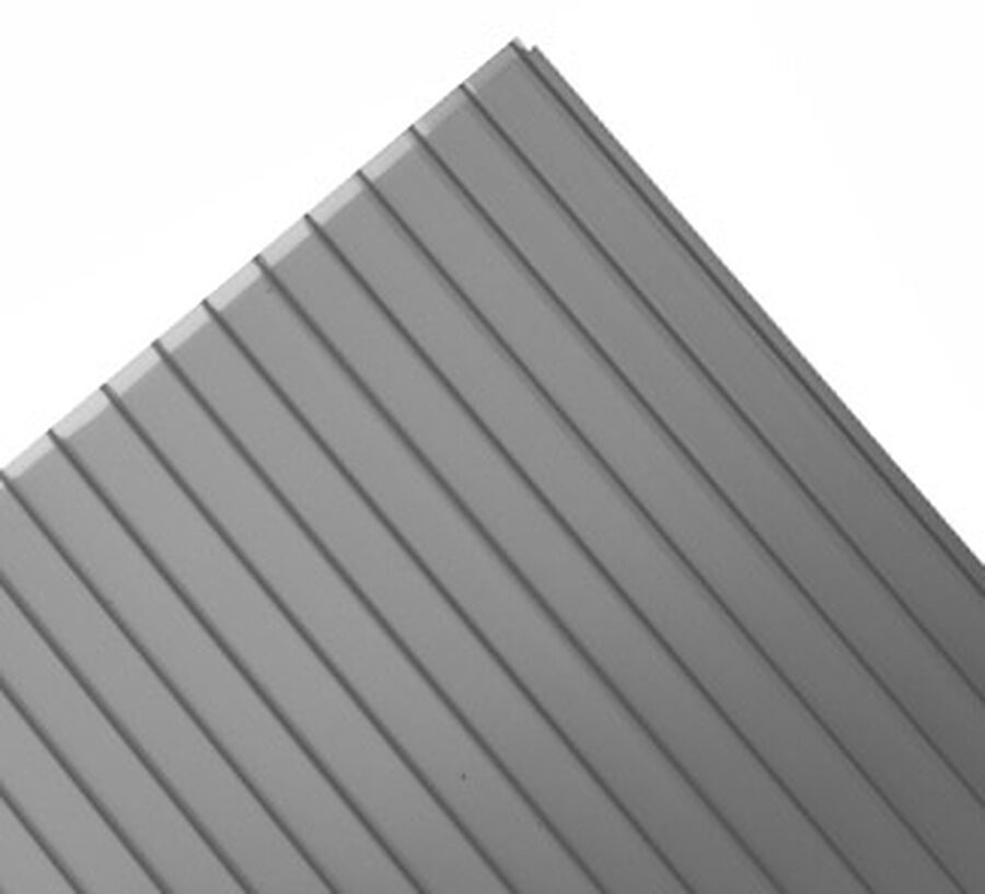 Policarbonato Alveolar 6mm 2 Caras UV Gris Reflectivo 2,1x3,5mts image number null