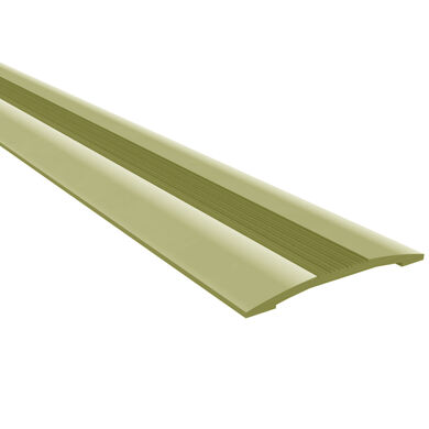 Cubrejunta Metálica Plana con Perforaciones 40x2mm Dorado 1mt