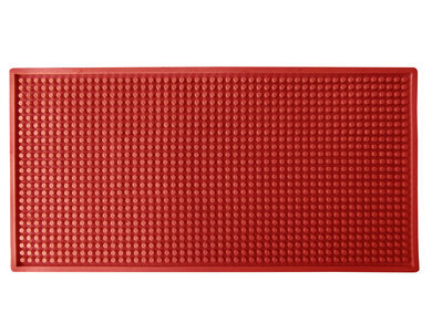 Barmat de PVC 42x22cm Antideslizante Rojo