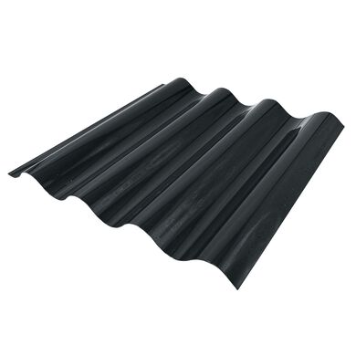 Policarbonato Polionda No Traslucido 0,7mm Negro Mate 0,81x3,66m