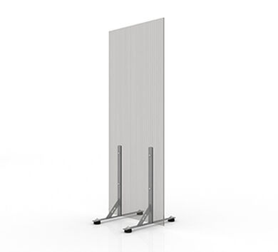 Biombo Premium 0,7x2,0mts Con Topes Gris