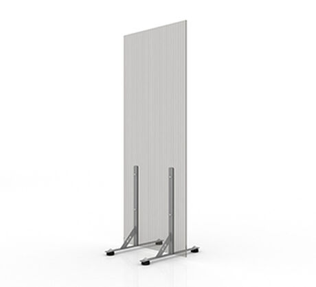 Biombo Premium 0,7x2,0mts Con Topes Gris image number null