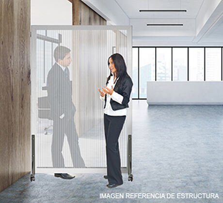 Biombo Premium 0,7x2,0mts Con Ruedas y Marco Gris image number null