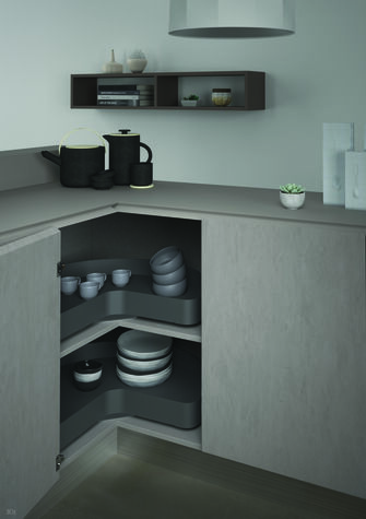 Rotonda Esquina para Muebles de 90x90cm Proline Grafito image number null