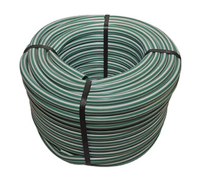 Manguera de Riego 3/4" Estriada Verde con Blanco 50mts