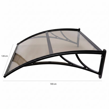 Alero Ultra Policarbonato Compacto Curvo Bronce 1,0x1,2mts image number null