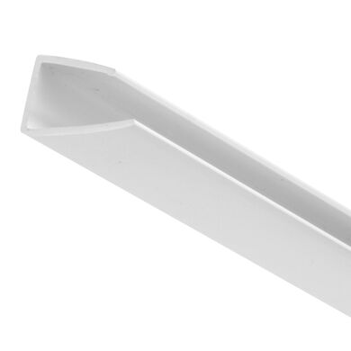Perfil Cubrezocalo Panel Alveolar 10mm Blanco 6mts